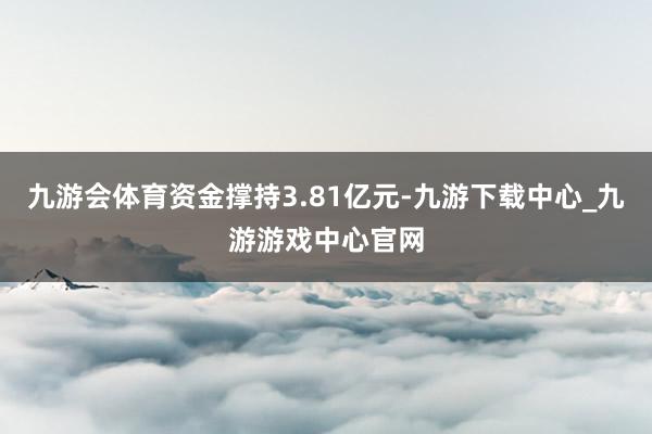 九游会体育资金撑持3.81亿元-九游下载中心_九游游戏中心官网